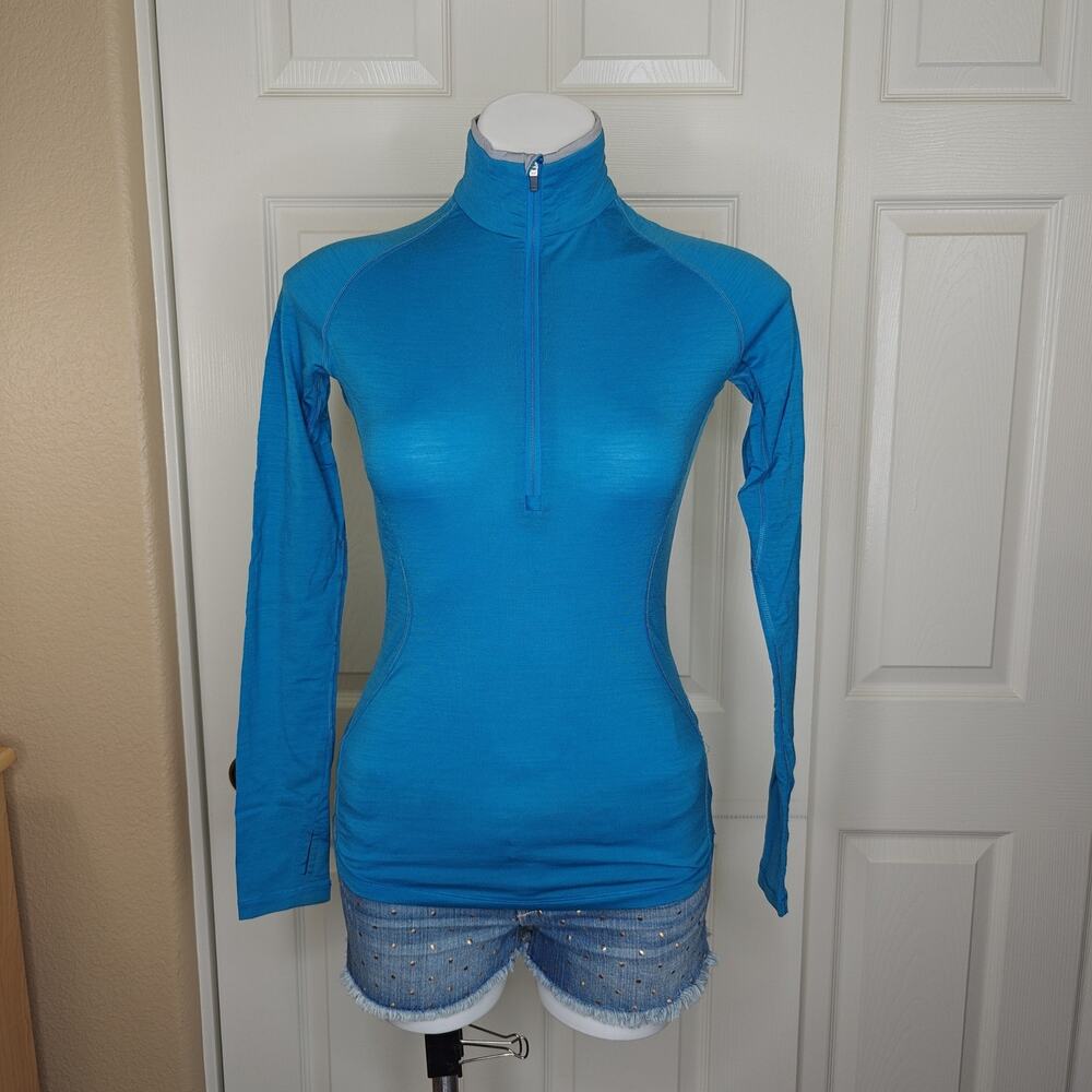 Icebreaker Merino Wool Technical Base Layer 200 1/4 Zip Top sz S